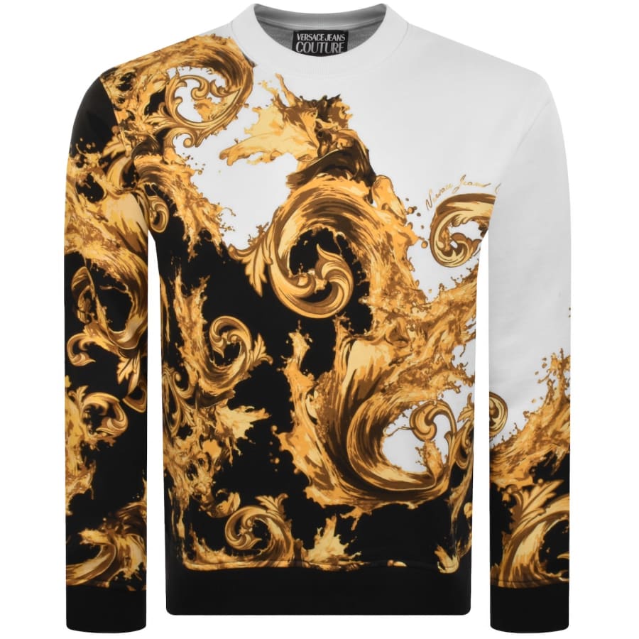 VERSACE JEANS COUTURE スウェット ホワイト Sサイズ Versace Jeans Couture Logo Sweatshirt White | Mainline Menswear us